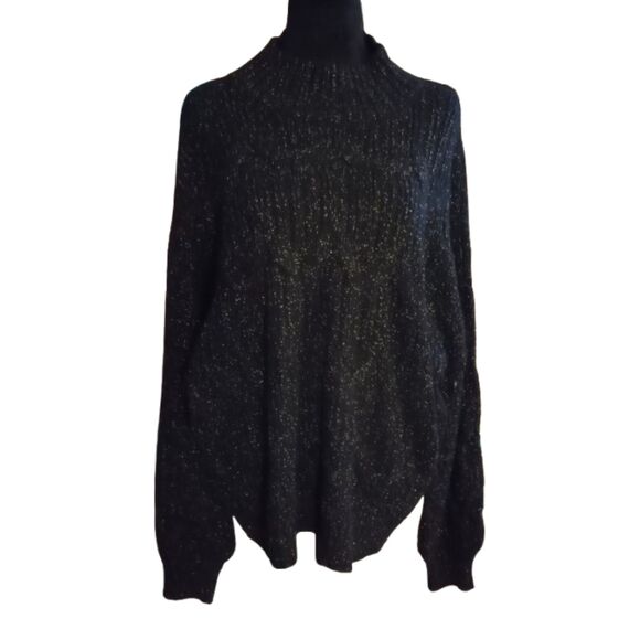 New Directions Women's Size XLarge Black Sparkly Sweater - Picture 2 of 6